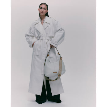 Borsa hobo Gianni Chiarini "Alessandra" in pelle martellata con tracoilla - 6