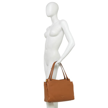 Borsa shopping Gianni Chiarini "Ottavia" in pelle martellata - 6