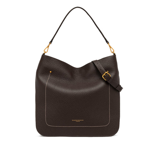 Borsa a spalla Gianni Chiarini "Olga" in pelle martellata con tracolla
