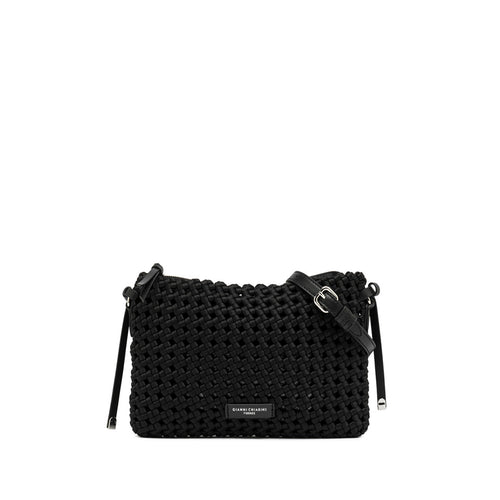 Pochette Gianni Chiarini "Fiore" in tessuto intrecciato con tracolla removibile