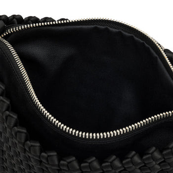 Pochette Gianni Chiarini "Fiore" in tessuto intrecciato con tracolla removibile - 4