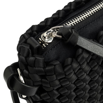 Pochette Gianni Chiarini "Fiore" in tessuto intrecciato con tracolla removibile - 5