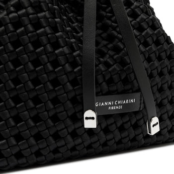 Borsa secchiello Gianni Chiarini "Fiore" in tessuto intrecciato - 5