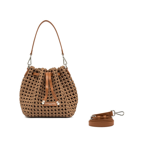Borsa secchiello Gianni Chiarini "Fiore" in tessuto intrecciato
