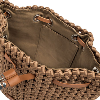 Borsa secchiello Gianni Chiarini "Fiore" in tessuto intrecciato - 4