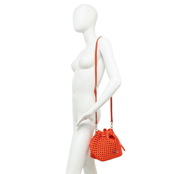 Borsa secchiello Gianni Chiarini "Fiore" in tessuto intrecciato - 7