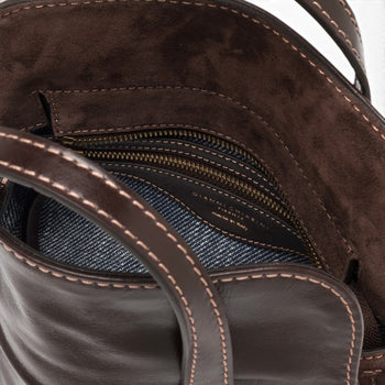 Borsa shopping Gianni Chiarini "Marghe" in pelle cerata invecchiata - mis. media - 6