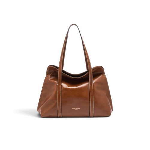 Borsa shopping Gianni Chiarini "Marghe" in pelle cerata invecchiata - mis. grande