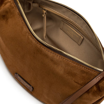 Borsa a mano Gianni Chiarini "Aisha" in camoscio con tracolla - 6
