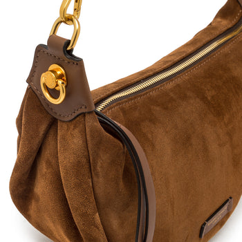 Borsa a mano Gianni Chiarini "Aisha" in camoscio con tracolla - 7