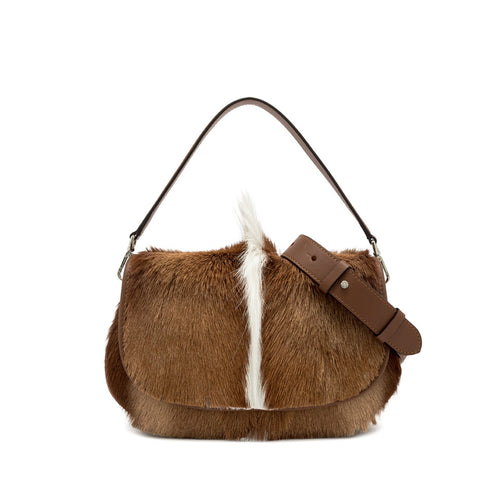 Borsa a spalla Gianni Chiarini "Helena Round" in pelle safari