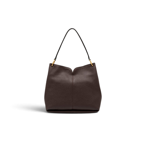 Borsa monospalla Gianni Chiarini "Sandra" in pelle martellata con tracolla - Mis. media