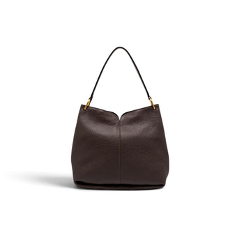 Borsa monospalla Gianni Chiarini "Sandra" in pelle martellata con tracolla - Mis. media - 4