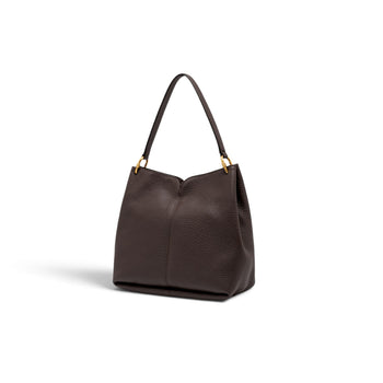 Borsa monospalla Gianni Chiarini "Sandra" in pelle martellata con tracolla - Mis. media - 5