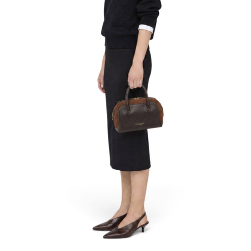 Borsa a bauletto Gianni Chiarini "Gemma" in pelle e camoscio - misura media - 2
