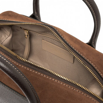 Borsa a bauletto Gianni Chiarini "Gemma" in pelle e camoscio - misura media - 6