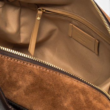 Borsa a bauletto Gianni Chiarini "Gemma" in pelle e camoscio - misura grande - 6