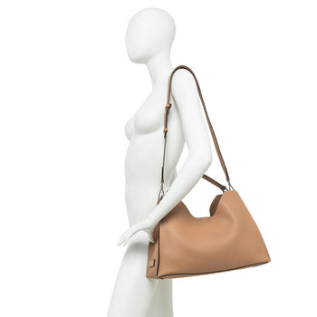 Borsa Gianni Chiarini Aurora in pelle martellata con forma a trapezio - 5