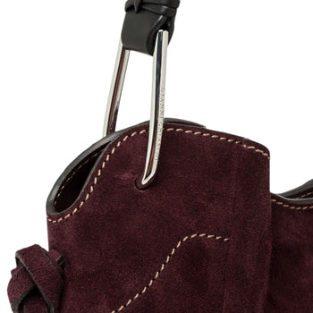 Borsa a mano Gianni Chiarini "Era" in camoscio con busta interna e tracolla - misura media - 6