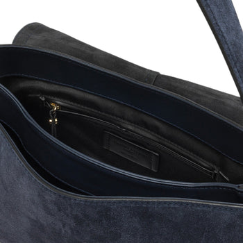 Borsa a spalla Gianni Chiarini "Helena Round" in camoscio con tracolla - Misura grande - 5