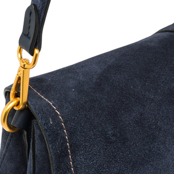 Borsa a spalla Gianni Chiarini "Helena Round" in camoscio con tracolla - Misura grande - 6