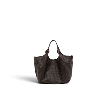 Borsa a mano Gianni Chiarini "Dua" in pelle stampa struzzo con tracolla - Mis. media - 4