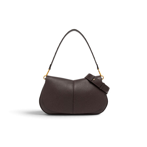 Borsa a spalla Gianni Chiarini "Helena Round" in pelle martellata con tracolla - misura grande