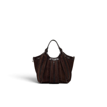Borsa Gianni Chiarini "Dua" in camoscio con infilature - Mis. media - 4