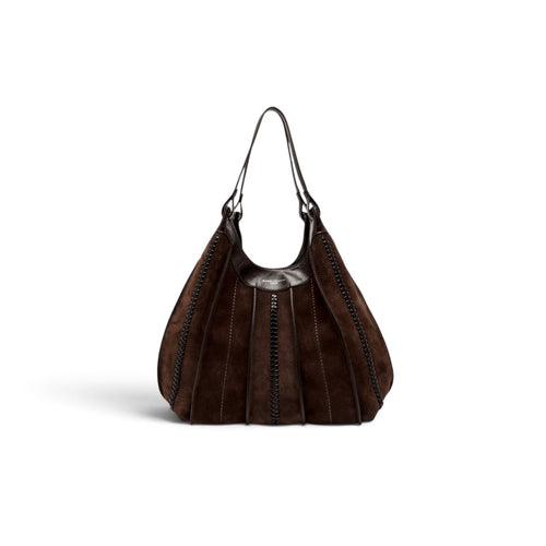 Borsa Gianni Chiarini "Dua" in camoscio con infilature - Mis. grande