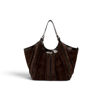 Borsa Gianni Chiarini "Dua" in camoscio con infilature - Mis. grande - 3