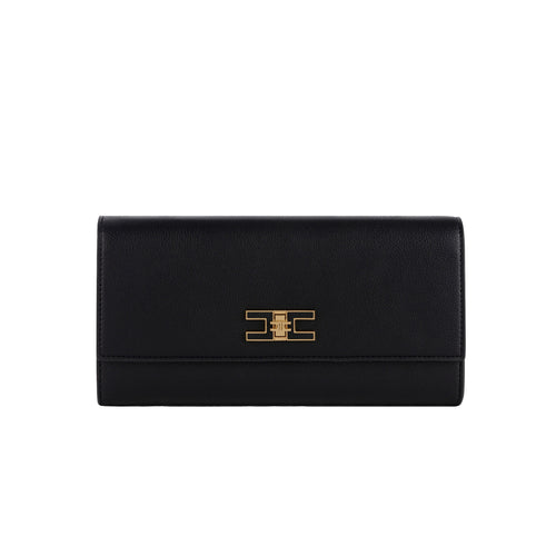 Borsa a tracolla / busta Elisabetta Franchi in ecopelle con logo in metallo