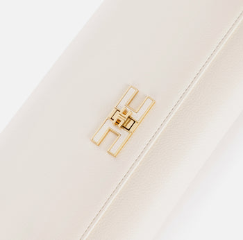 Borsa a tracolla / busta Elisabetta Franchi in ecopelle con logo in metallo - 4