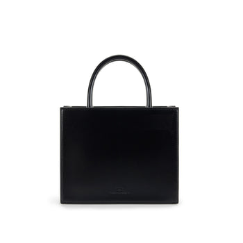 Borsa a mano piccola Elisabetta Franchi in ecopelle con maxi logo e tracolla - 3