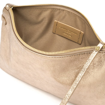 Busta Gianni Chiarini Hermy in pelle laminata con tracolla - 3