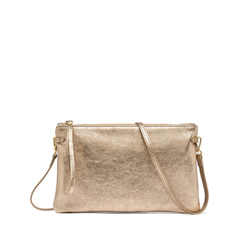 Busta Gianni Chiarini Hermy in pelle laminata con tracolla - 5