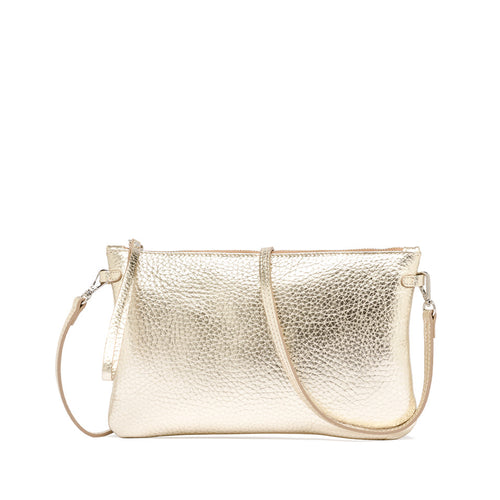 Busta Gianni Chiarini Hermy in pelle martellata con tracolla