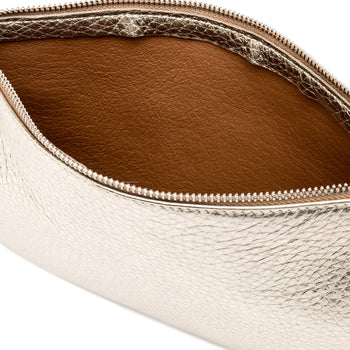 Busta Gianni Chiarini Hermy in pelle martellata con tracolla - 4