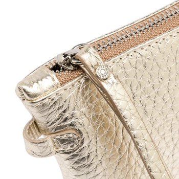 Busta Gianni Chiarini Hermy in pelle martellata con tracolla - 5
