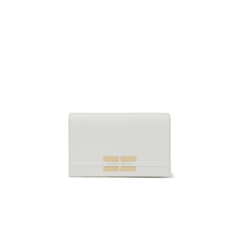 Busta Elisabetta Franchi in ecopelle con maxi logo e tracolla