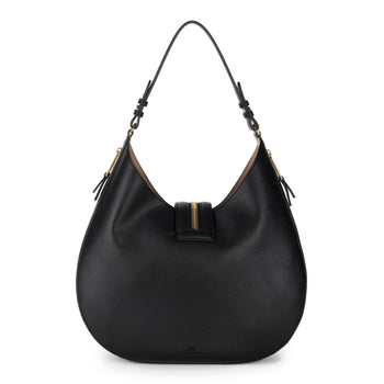 Borsa hobo grande Elisabetta Franchi con zip ornamentali - 3