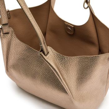 Borsa a spalla Gianni Chiarini "Dua" in pelle martellata laminata - 6