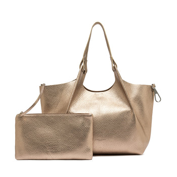 Borsa a spalla Gianni Chiarini "Dua" in pelle martellata laminata - 7