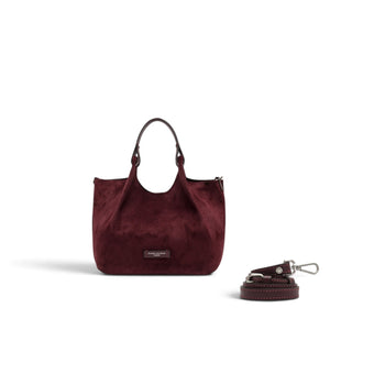 Borsa Gianni Chiarini "Dua" in camoscio con tracolla e busta interna - Mis. media - 3