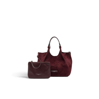 Borsa Gianni Chiarini "Dua" in camoscio con tracolla e busta interna - Mis. media - 7