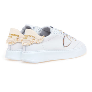 Sneaker Philippe Model Temple in pelle con talloncino in canvas sfilacciato - 3