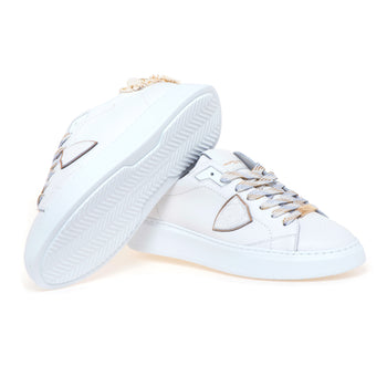 Sneaker Philippe Model Temple in pelle con talloncino in canvas sfilacciato - 4