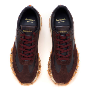 Sneaker Barracuda "Jolt" in pelle brushed e camoscio - 5