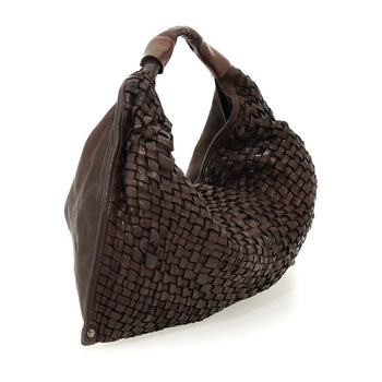 Borsa monospalla Campomaggi Atena grande in pelle intrecciata - 3