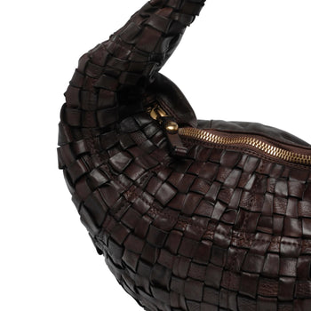 Borsa a spalla Campomaggi Marisa in pelle intrecciata - 4