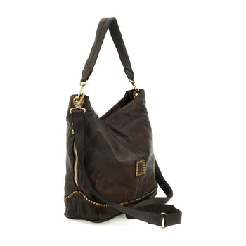 Borsa a spalla Campomaggi Manuela in pelle con borchie - 3